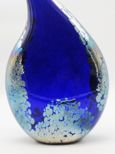 22 Zoll Murano Stil Tropfenform Vase mundgeblasen Kobaltblau Kunstglas Wohndeko - Bild 6 von 6