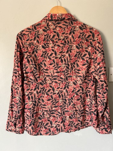 Seasalt Cornwall The Larissa Shirt Size 12 Floral Pink 100% Organic Cotton - Picture 23 of 24
