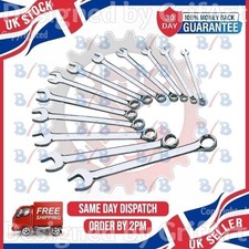 12PC IMPERIAL AF COMBINATION SPANNERS IN A TOOL ROLL RING OPEN END 1/4" TO 7/8"