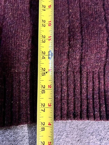 Suéter de invierno grande tejido con cable 100 % lana Shetland solo para miembros - Imagen 5 de 6