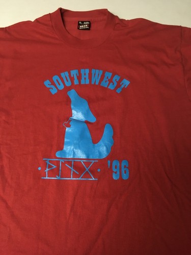 T-SHIRT Howlin vintage anni 90 Southwest 1996 punto singolo rossa made in USA XL - Foto 11 di 12