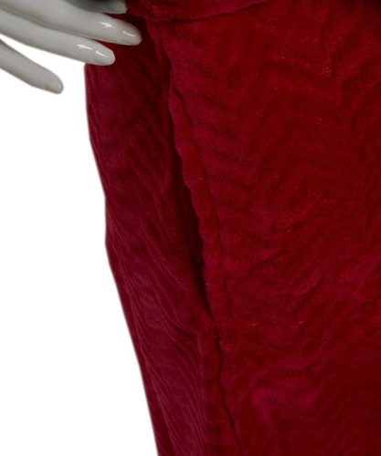 Dressing Gown Womens Slenderella Soft Textured Zig Zag Fleece Luxury Bath Robe - Picture 10 of 48