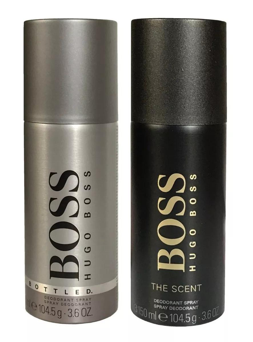 New HUGO BOSS Bottled The Scent 150ml x2 Deodorant Body Spray