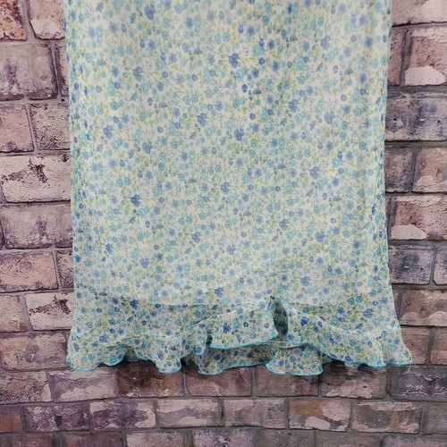 Girls Blue Floral Print Hi-Lo Ruffle Skirt Speechless Size XL - Picture 3 of 6