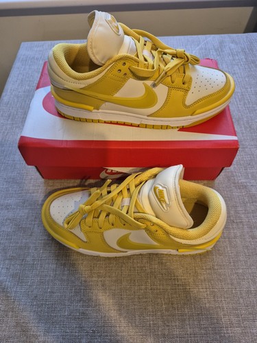 NIKE Dunk Low Twist Women's Coconut Milk/vivid Sulfur SIZE 4 Trainers New  - Picture 1 of 8