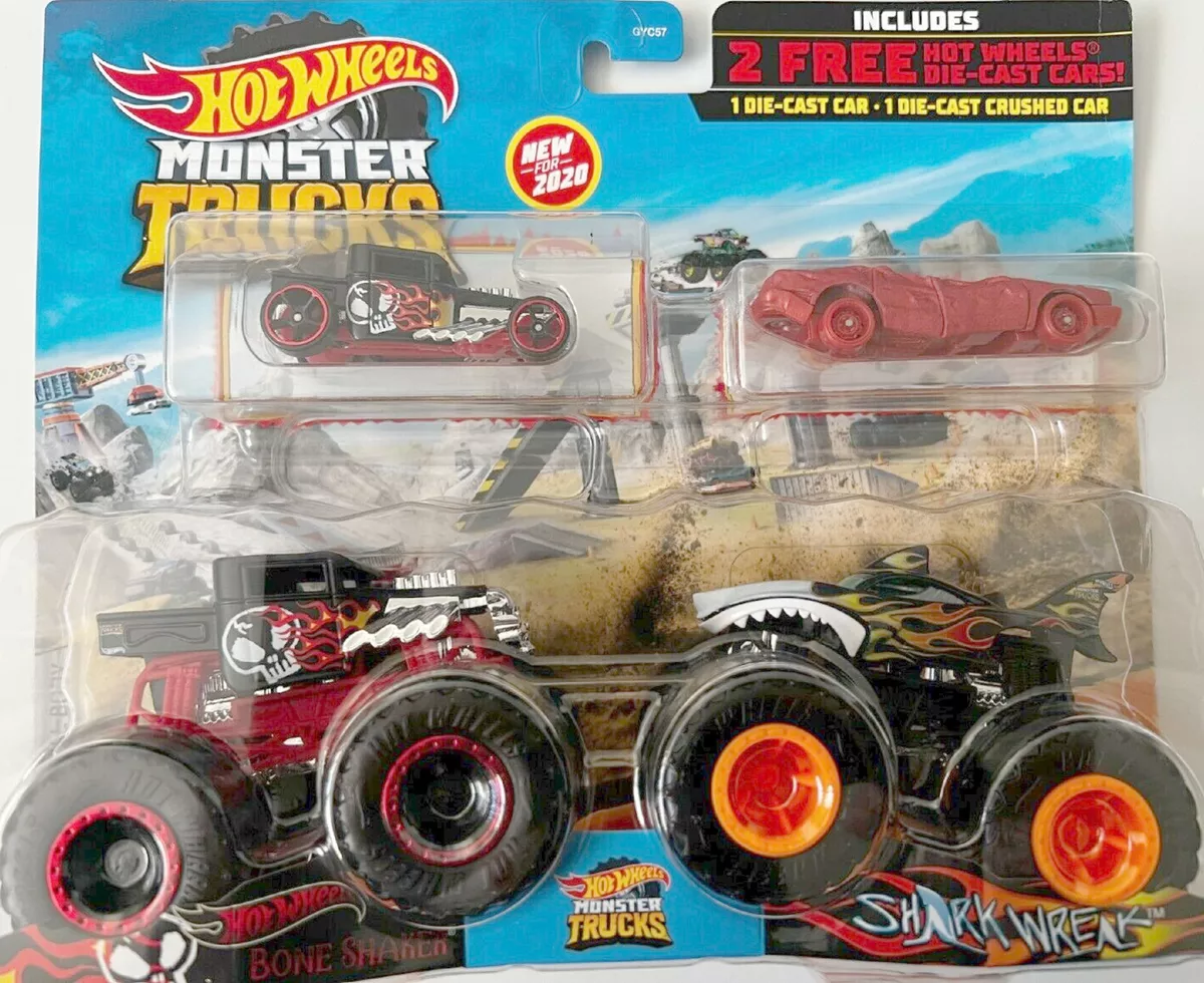 Hot Wheels 2022 - Monster Trucks 2 Pack - Bone Shaker Monster - Dark R –  KMJ Diecast II