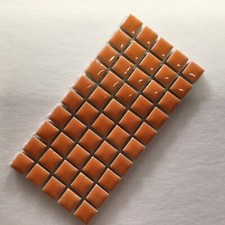 3/8 inch - 50 Tiles - Orange Ceramic Mosaic Tiles - 10 mm - Art and Craft