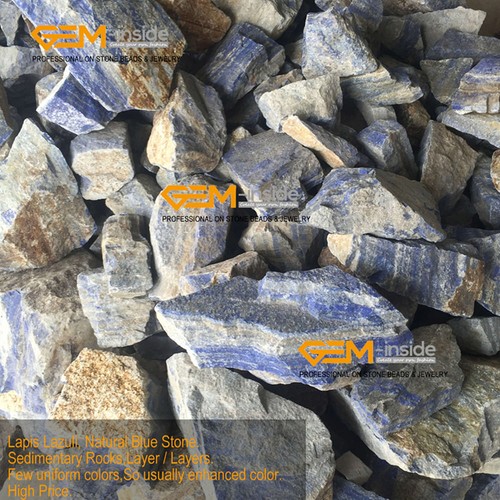 Freeform Blue Lapis Lazuli Gemstones Loose Spacer Jewellery Making Beads 15" AU - Imagen 11 de 19