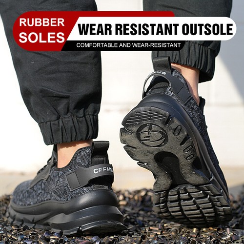 Indestructible Safety Work Shoes Steel Toe Work Boots Breathable Mens' Sneakers - Picture 11 of 23