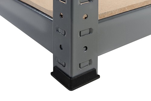 Warehouse Tienda Pantalla Garaje sin Tornillos Estantería 5 Tier Resistente Gris - Imagen 6 de 10