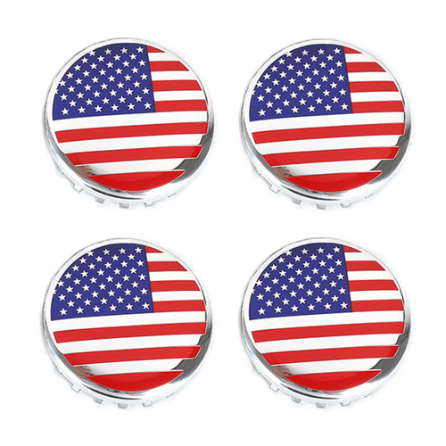 4pcs 83mm USA Flag Wheel Center Caps Rims Cover Hub for Yukon Sierra Suburban - Picture 3 of 5