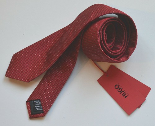 Corbata de seda HUGO (Etiqueta Roja) de Hugo Boss 'Corbata 6 cm' nueva con etiquetas  - Imagen 1 de 7
