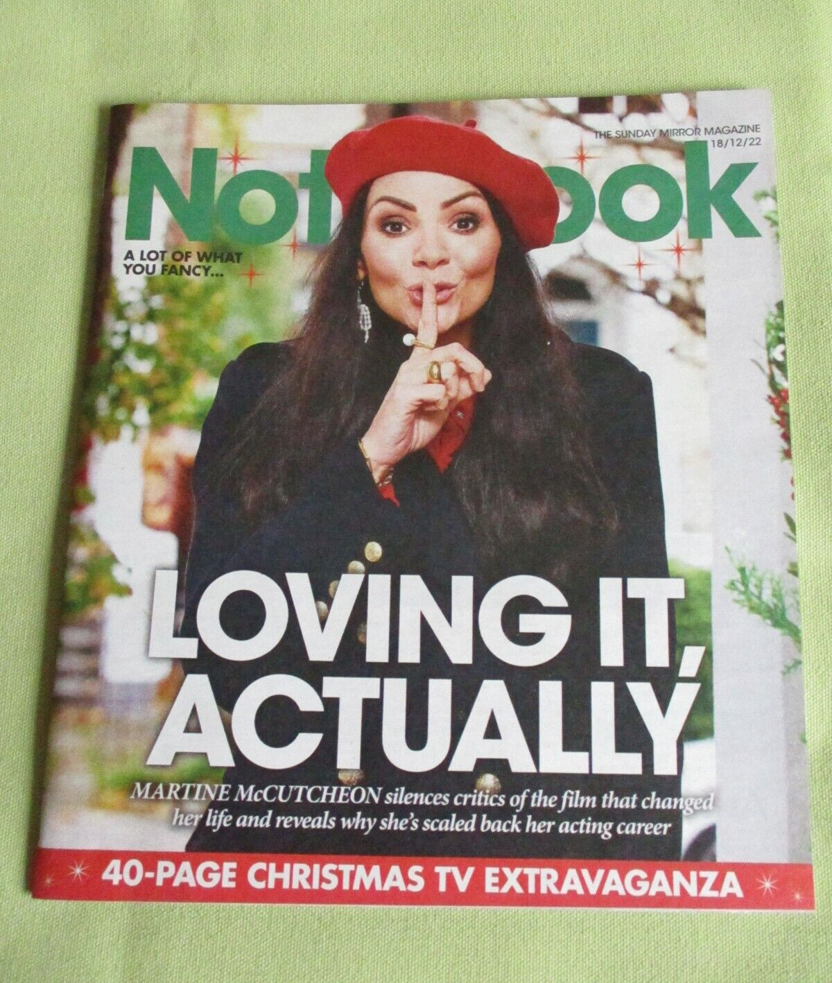 Notebook UK Sunday Magazine 18 Dec 2022 Martine McCutcheon Feature-image