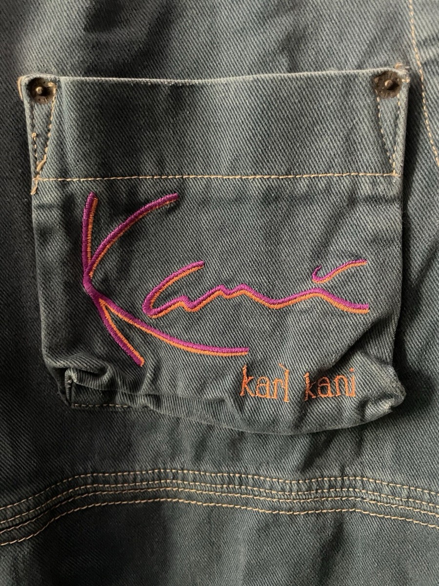 Karl Kani Denim Vest **Style Worn By 2Pac** Vintage 90s Vtg