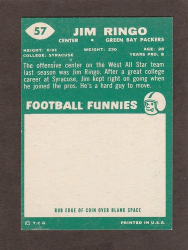 1960 Topps Football Singles - SELECT FROM A VARIETY OF CARDS - - Picture 53 of 151