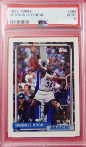 1992 Shaquille O'Neal Topps #362 Magic Lakers Heat Rookie SHAQ 🔥 HOF RC PSA 9 - Picture 1 of 2