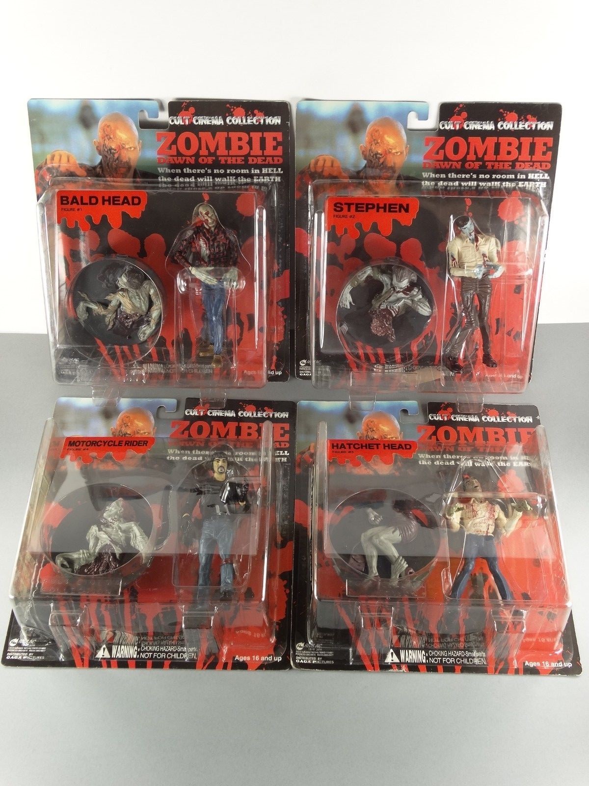 Set 4 Figuren rots Inc Cult Cinema Collection Zombie Dawn Of The Dead OVP Set 4 Figuren rots Inc Cult Cinema Collection Zombie Dawn Of The Dead OVP