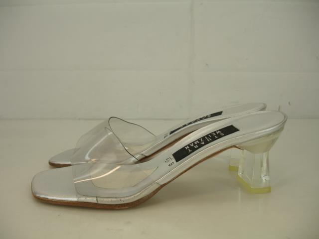 Damenschuhe 6.5 M Stuart Weitzman Clear Plastic Silver Sandales Dress Pump Heels Schuhes Damenschuhe 6.5 M Stuart Weitzman Clear Plastic Silver Sandales Dress Pump Heels Schuhes