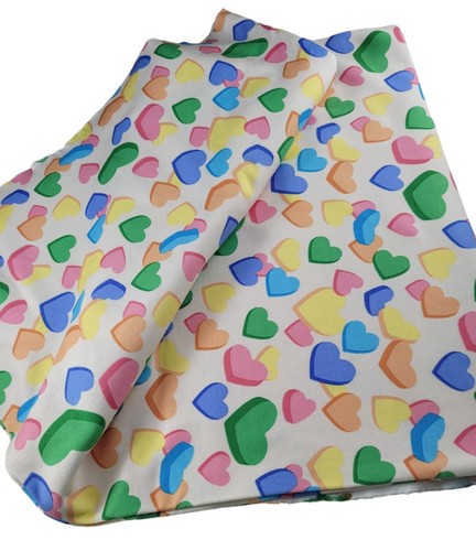 Vintage Fabric Candy Heart Cotton Fabric 1 Yard - Picture 5 of 7