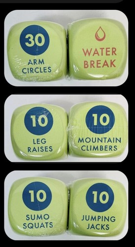 6 Sided Workout Fitness Dice Fun Exercise Dice NEW - Picture 2 of 2