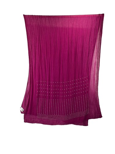 Bufanda mujer talla 32 x 72 pulgadas púrpura con puntos de plástico plateado - Imagen 3 de 8