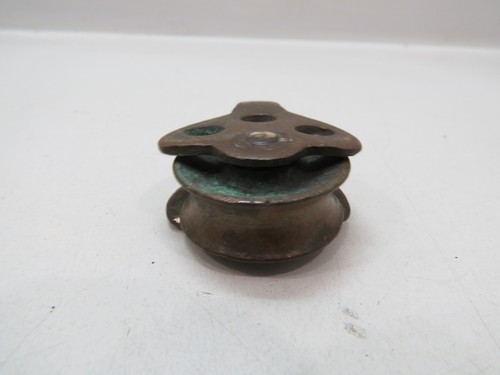 Vintage 1+3/8 Inch Bronze Pulley Block Sail Boat (C4B612C) - Picture 5 of 7