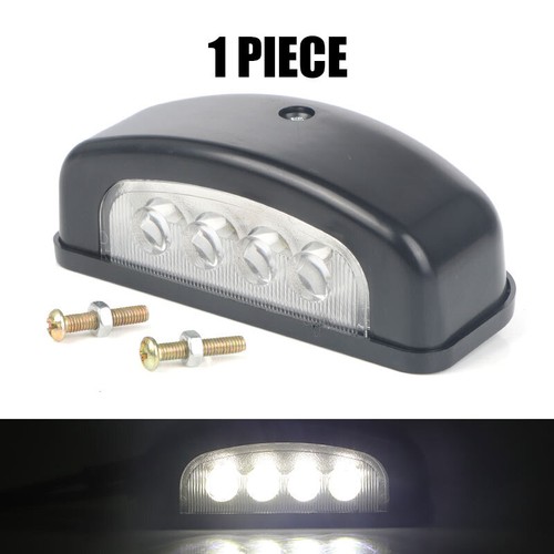 Motorcycle License Plate Light 4 LED Number Plate Light Lamp 12v 24v Universal - Picture 2 of 12
