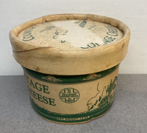 Vintage Waxed Cardboard Cottage Cheese Container - Picture 7 of 13