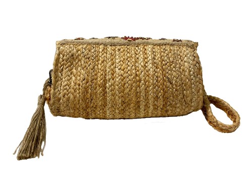 Pequeño bolso de paja bolso de hombro unisex verano ratán bolso de mano móvil - Imagen 24 de 34