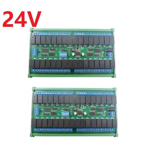 2 PZ Modulo relè bus DC 12V 24V 32Ch Modbus RTU RS485 porta seriale UART DIN35 R - Foto 2 di 12