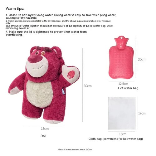 Plüsch Hand Warm Flasche Stich Cartoon Wasser Gefüllt Handwärmer Niedlich Lotso Geschenke - Bild 6 von 25