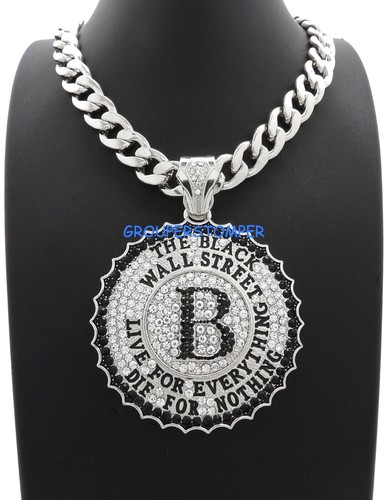 El nuevo colgante negro de Wall Street con collar franco o cubano - Imagen 17 de 31