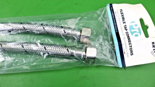 4 X Flexi Tap Connector with Isolation Valve 15mm x 1/2" BSP x 30cm WRA (M1178) - Picture 4 of 6
