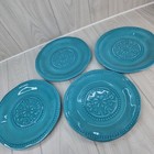 Tommy Bahama Dinner Plates Set of 4 Melamine Medallion Blue Turquoise Hobnail