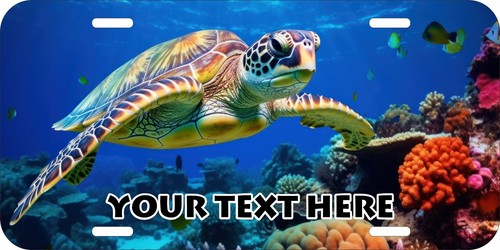 TORTUGA DISEÑO TU PROPIA VARIEDAD DE PLACAS DE METAL IMPRESAS UV 12 - Imagen 2 de 4