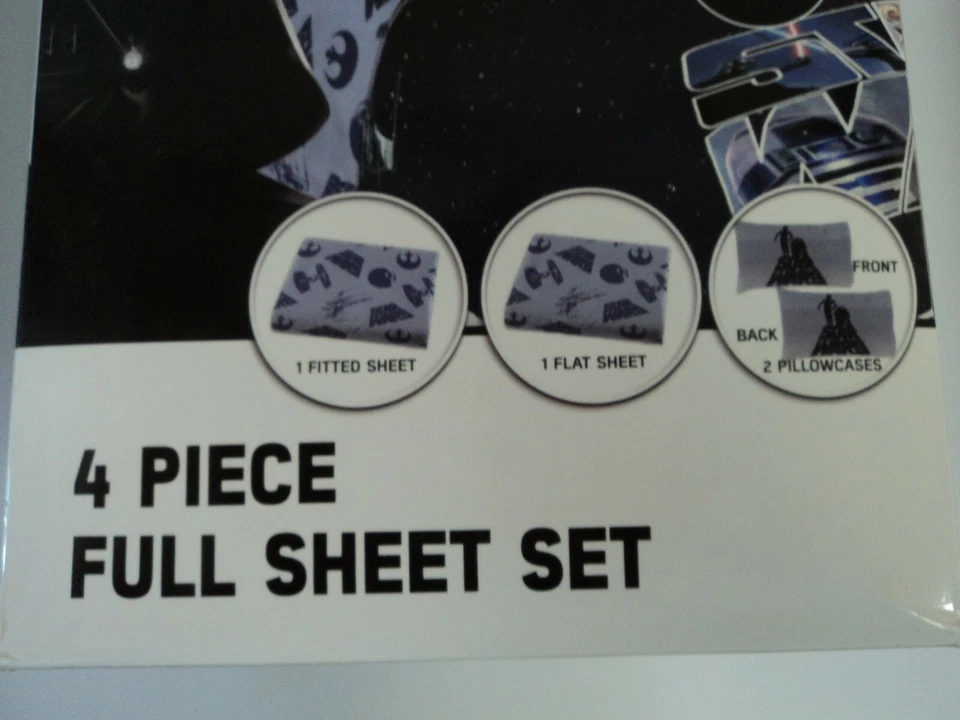 迪士尼星球大战超细纤维全套带 2 个枕套新品 - 最后一个! — 第 3/4 张图片