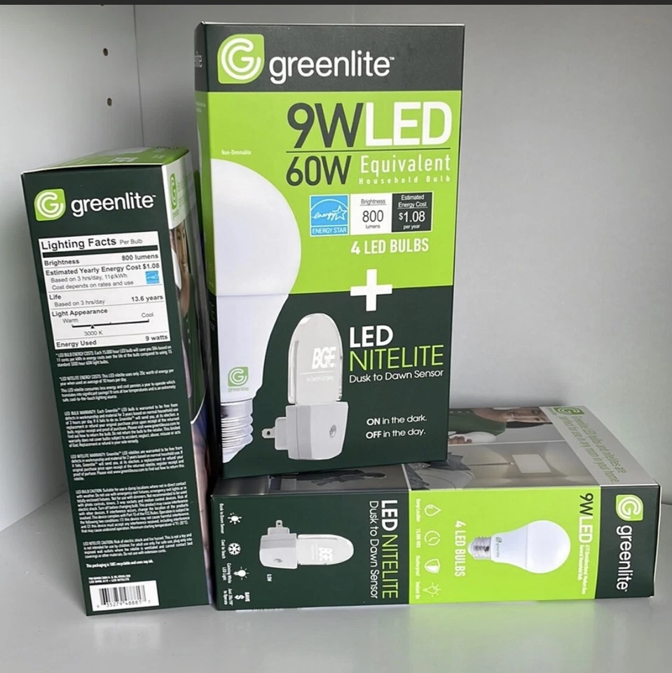 24 packs of LED light bulbs. 4 Bulbs+ X1 Nightlight In Each Box. - Image 3 of 4