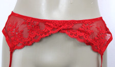 Vintage LILY of FRANCE Red Lace Garter Belt Size L