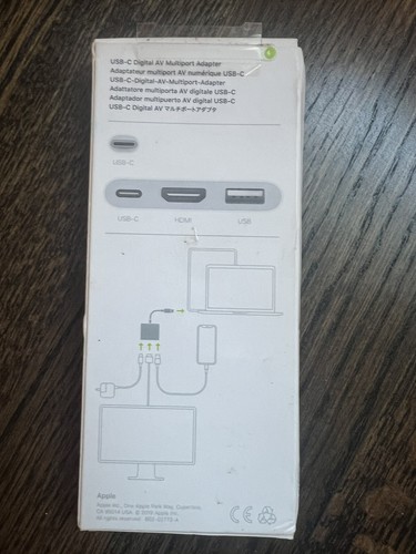 Apple MUF82AM/A USB-C Multiport Adapter NEW-box Sealed - Picture 2 of 5