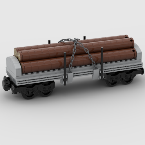 LEGO Train - Custom Log Carrying Wagon Kit, MOC, 100% Brand NEW LEGO Pieces. - Picture 7 of 7