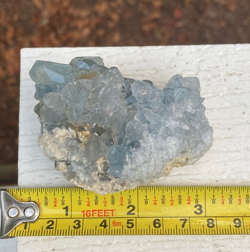 HIMMELBLAUER CELESTIT natürliche Heilung Kristall Punkt Cluster SAKOANY MADAGASKAR 2,7" - Bild 8 von 8