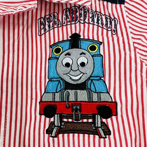 Camicia Thomas & Friends Treno 2007 Gullane con bottoni rosso bianco righe 18 mesi - Foto 4 di 5