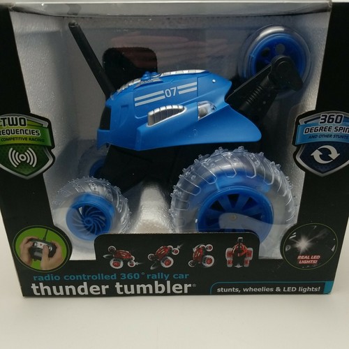Black Series Thunder Tumbler Remote Control Rally 360 Spinning Car Blue 27 MHz - Bild 3 von 5