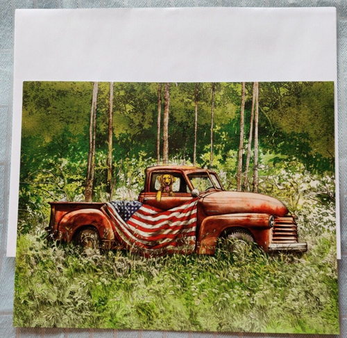 "Red, White Truck-en", (1) Leanin Tree Ex-LARGE Birthday Card, With (1) Envelope - Picture 7 of 8