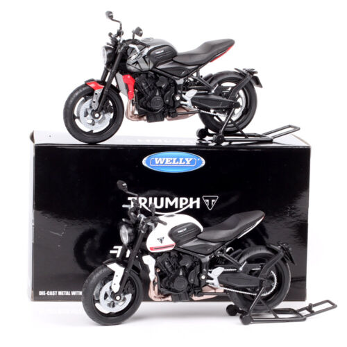 Welly 1/12 Maßstab Triumph Dreizack 660 2021 Druckguss Motorrad Modell Spielzeug Fahrrad - Bild 2 von 23