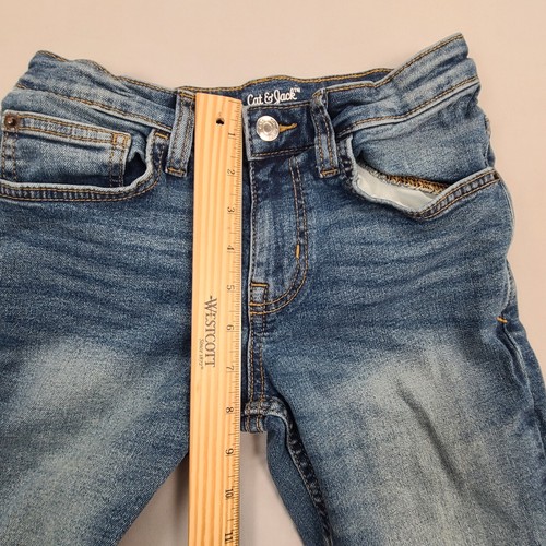 Cat And Jack Pants Girls 8 Blue Denim Jeans Straight Stretch Casual Youth Kids - Picture 6 of 8