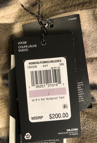 Under Armour Mid Season Windproof Sherpa Barren Camo Hunting Pants Women Size 6 - Picture 7 of 12