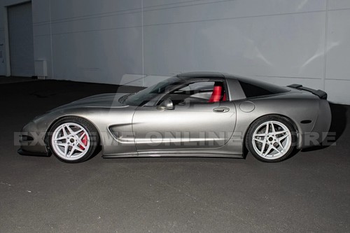 ZR1 Style Front Lip & Side Skirt For 97-04 Corvette C5 Hydro-Dipped Carbon Fiber - Picture 16 of 22