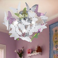 Decken Lampe Wohn Zimmer Beleuchtung Schmetterling Design Leuchte Mehrfarbig