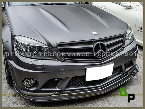 08-11 Mercedes-Benz W204 C63AMG Sedan Carbon Fiber AK Style Front Bumper Lip - Picture 4 of 4